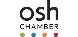 Oshkosh Chamber of Commerce logo featuring a stylized design with the name prominently displayed.